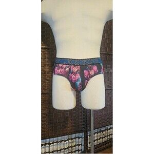 Men's Jockey Underwear, Large, Black & Blue Floral